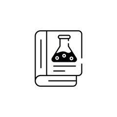 Chemistry Book icon design with white background stock illustration