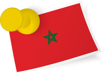 Morocco Flag Pinned