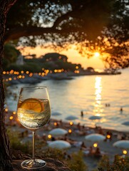 Sunset Beach Cocktail with Greece.