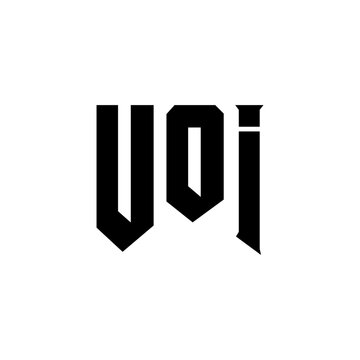 UOI letter logo design for technology company. UOI logo design black and white color combination. UOI logo, UOI vector, UOI design, UOI icon, UOI alphabet. UOI typography logo design.