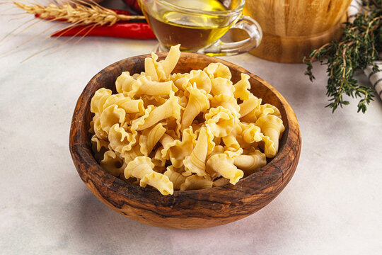 Raw dry Italian pasta - campanelle