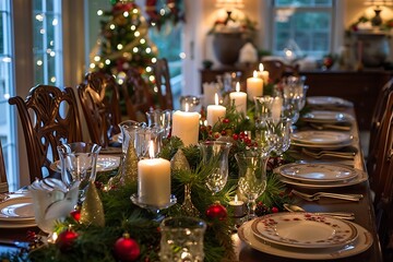 christmas table setting