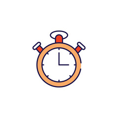 Timer icon design with white background stock illustration