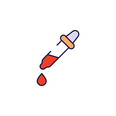 Dropper icon design with white background stock illustration