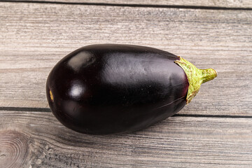 Raw ripe organic eggplant vegetable