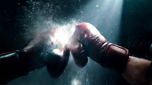 gants s'entrechoquent en gros plan, 