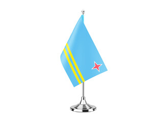 Aruba small national flag isolate background
