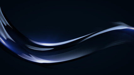 Abstract Wave Design in Deep Blue Tones for a Futuristic and Enigmatic Visual Experience in Modern Digital Aesthetics and Creative Technology Concepts