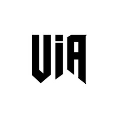 UIA letter logo design for technology company. UIA logo design black and white color combination. UIA logo, UIA vector, UIA design, UIA icon, UIA alphabet. UIA typography logo design.