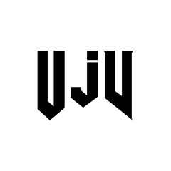 UJV letter logo design for technology company. UJV logo design black and white color combination. UJV logo, UJV vector, UJV design, UJV icon, UJV alphabet. UJV typography logo design.