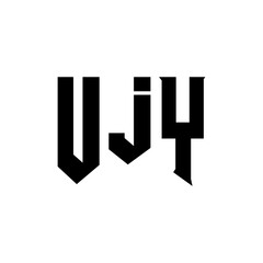 UJY letter logo design for technology company. UJY logo design black and white color combination. UJY logo, UJY vector, UJY design, UJY icon, UJY alphabet. UJY typography logo design.