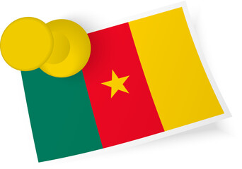Cameroon Flag Pinned