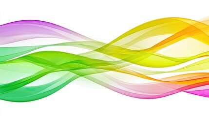 Obraz premium Abstract colorful wavy lines background. Possible use Design element, wallpaper
