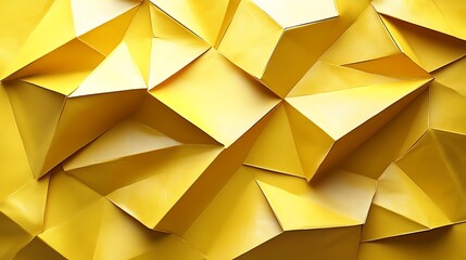 A golden abstract geometric composition of triangular and angled planes