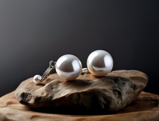 Obraz premium red jewelry, earrings with beautiful bacground, model , life 