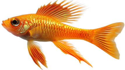 Orange Fish with Fan-Shaped Fins