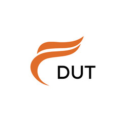 DUT creative minimalist letter logo.	