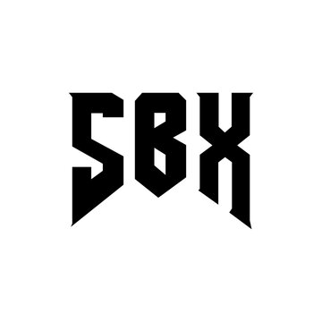 SBX letter logo design for technology company. SBX logo design black and white color combination. SBX logo, SBX vector, SBX design, SBX icon, SBX alphabet. SBX typography logo design.