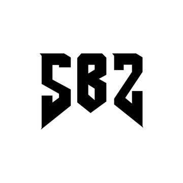 SBZ letter logo design for technology company. SBZ logo design black and white color combination. SBZ logo, SBZ vector, SBZ design, SBZ icon, SBZ alphabet. SBZ typography logo design.