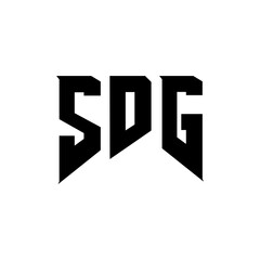 SDG letter logo design for technology company. SDG logo design black and white color combination. SDG logo, SDG vector, SDG design, SDG icon, SDG alphabet. SDG typography logo design.