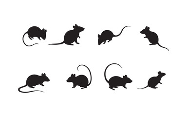 vector silhouettes of cats