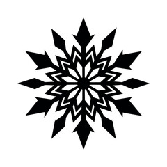 black and white snowflake