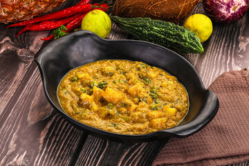 Aloo masala with green peas