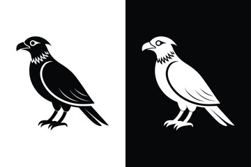 Fototapeta premium Caracara bird icon vector on White Background ,Vector Art Illustration on white background.