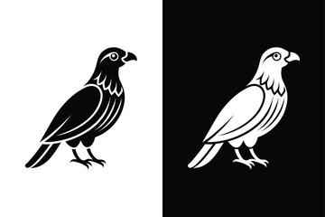 Caracara  bird icon vector on White Background ,Vector Art Illustration on white background.