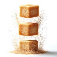 Three Sugar Cubes Levitating.