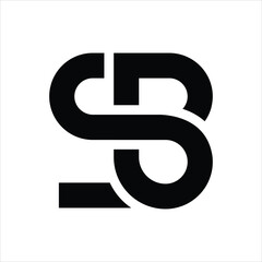 letter SB or BS Professional Company Identity Card Logo
