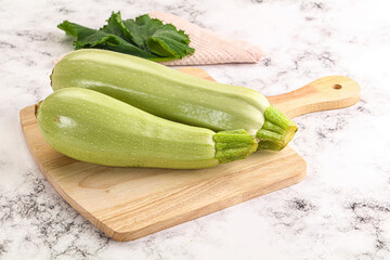 Raw frsh ripe zucchini vegetable