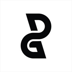 GD or DG Flat Monogram Logo Luxury Royalty Design Elegant Letter Branding