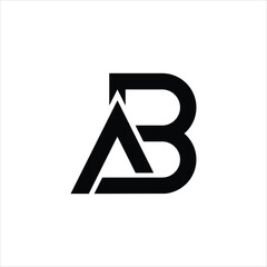 Letter AB or BA Monogram Corporate Branding Logo Design