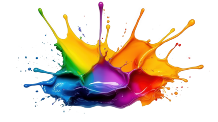 Colorful Paint Splatter Explosion