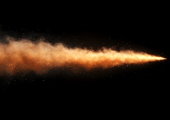 Orange Fire Stream with Dark Background.