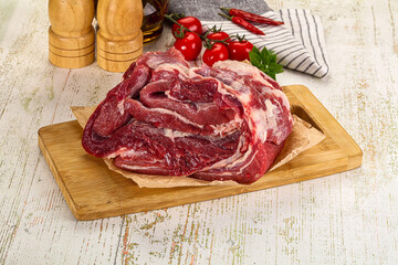 Raw beef meat for cooking