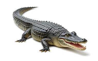 Obraz premium close up, Crocodile isolated on white background