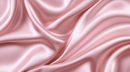 Obraz premium A piece of pink silk fabric with delicate folds, high - resolution, soft lighting, textile photography