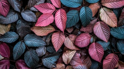 Autumn leaves, colorful fallen leaves on the ground, nature's beauty, for backgrounds, wallpaper