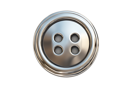 clothing button Isolated on White and Transparent Background PNG Image.
