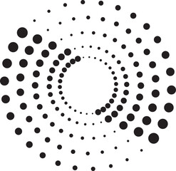 Abstract design of connected dots as circle shape