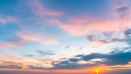 Obraz premium Beautiful sunset sky. Nature sky backgrounds.