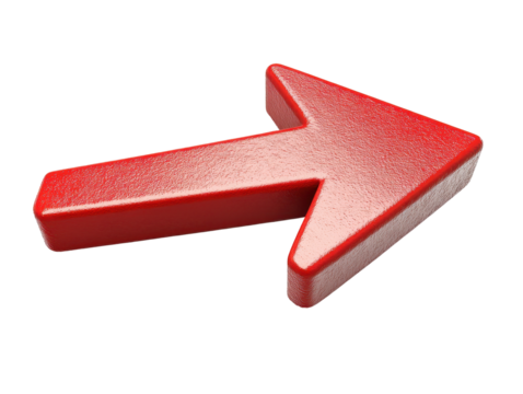 Isolated Red Arrow Pointing Right