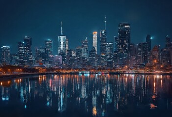 Fototapeta premium The City Skyline at Night