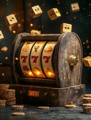 Vintage Slot Machine Jackpot.