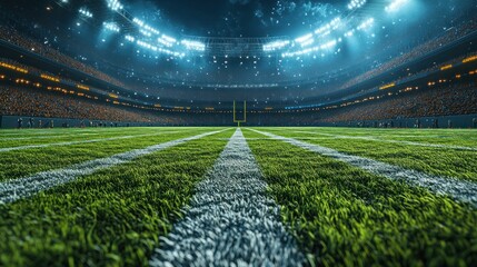 Nighttime American Football Stadium (1)