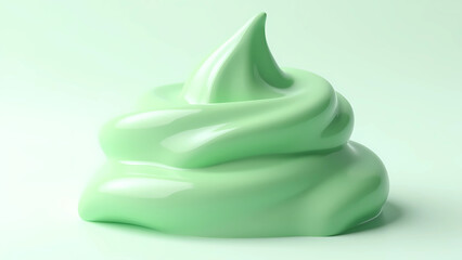 Pistachio ice cream isolated