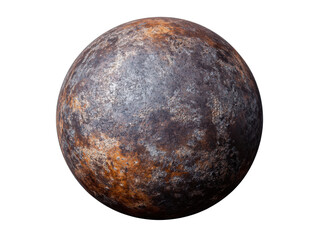 Fototapeta premium Detailed texture of a rocky surface representing a distant planet on a transparent background, cut out