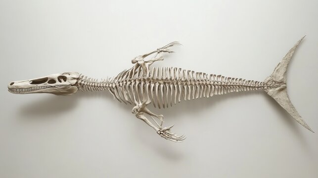 Esqueleto de animal marino